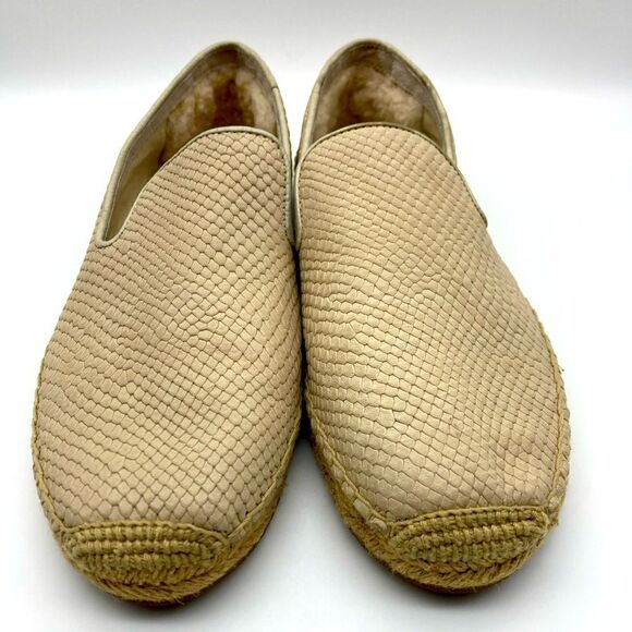 UGG Australia Beige Metallic Espadrille Flats SZ 8/250 - Picture 3 of 12